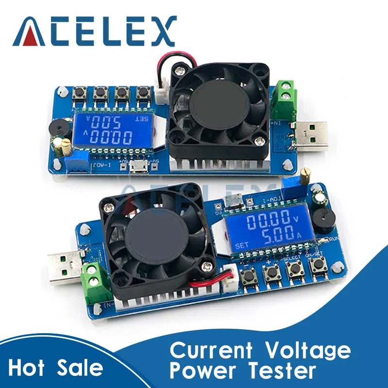 Электронный тестер напряжения тока нагрузки 25 Вт 35 Вт 4A/5A USB Защита ЖК-дисплей HD Регулируемый разгрузчик сопротивления