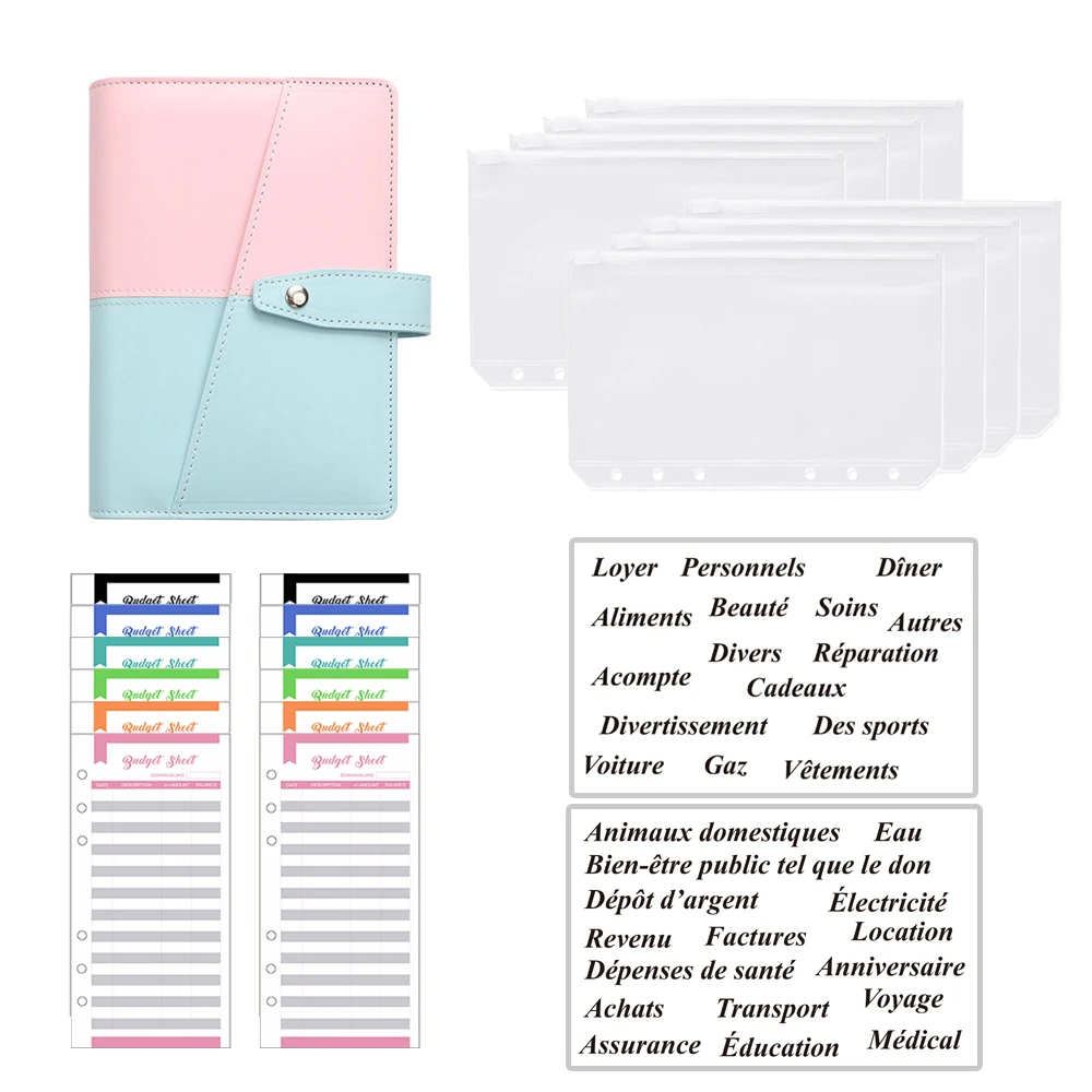 Ice Cream Color A6 Budget Binder Notebook Planner Organizer 
