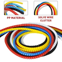 8mm 3m line organizer pipe protection spiral wrap winding cable wire protector cover tube salon clippers protector winding pipe