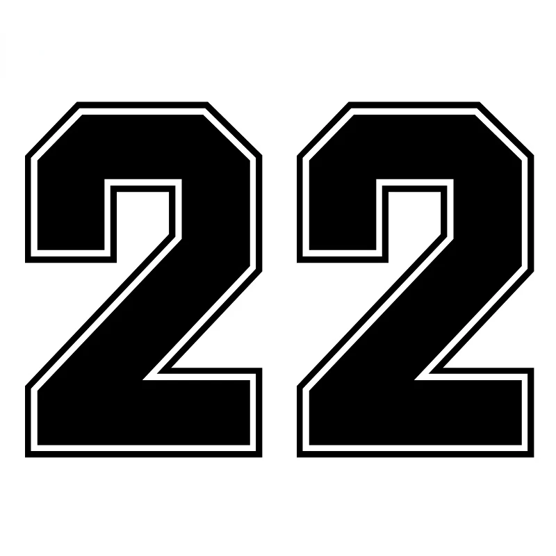 

Автомобильные наклейки, Декор, мотоциклетные наклейки, номера 22, забавные декоративные аксессуары, креативный солнцезащитный водонепрониц...