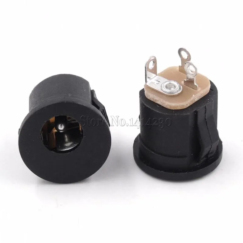 

100Pcs DC022 DC-022K 5.5*2.1 / 5.5 x 2.1mm DC Power Socket/ DC Connector Panel Mounting DC-022 With Card slots