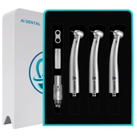 dental air turbine handpiece kit ai s3 x6ncl6 standard head n type led quick connection high speed hand piece set 6 holes