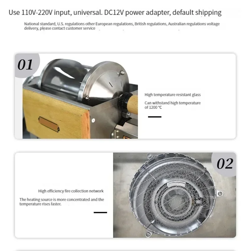 Ручная небольшая бытовая коммерческая автоматическая ручная жаровня для кофе с