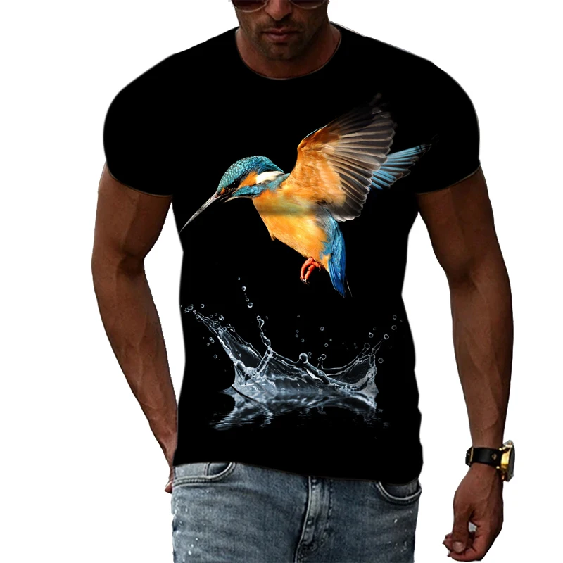 

Summer Fashion Various Bird graphic t shirts For Men Casual 3D Print Animal Pattern T-shirt Trendly Hip Hop harajuku streetwear