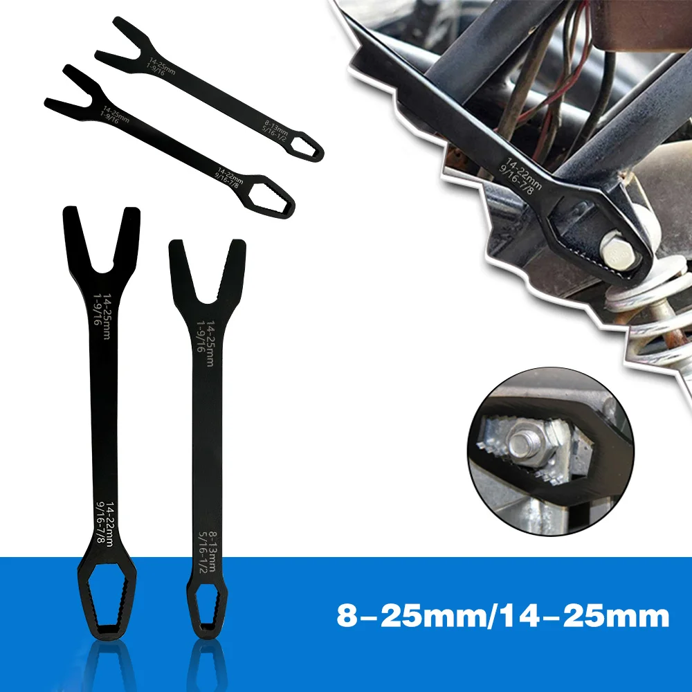 

1 шт. черный 8-25 мм/14-25 мм Универсальный двухголовый Ключ Torx самозатягивающийся Регулируемый ключ ручной инструмент