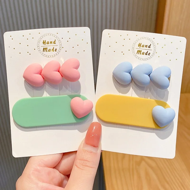 

2pcs Children Cute Quicksand Cartoon Flower Ornament Hair Clips Baby Girls Water Drop Hairpins Kids Candy Color Hair Accessories