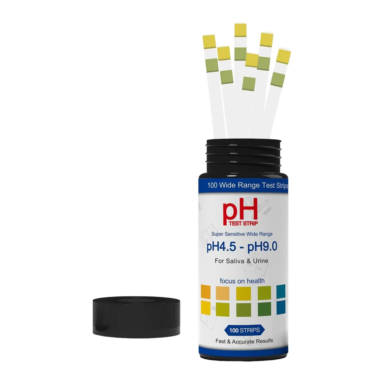 

100Pcs Extensive PH Test paper Sensitivity PH Monitoring Universal Test Strip for Pools Aquaculture Water Quality Soil Soap