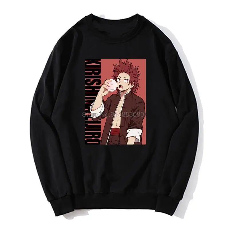 

Повседневная Толстовка с принтом Аниме Boku No Hero моя Академия Kirishima Eijiro унисекс толстовки мужские толстовки свитер Свитшот Harajuku уличная одежд...