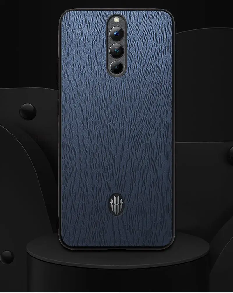 Cases For ZTE nubia Red Magic 8 Pro Plus Wood Texture Leather Phone Case For Nubia Red Magic 8 7 6 8 Pro Ultra Slim Phone Cover