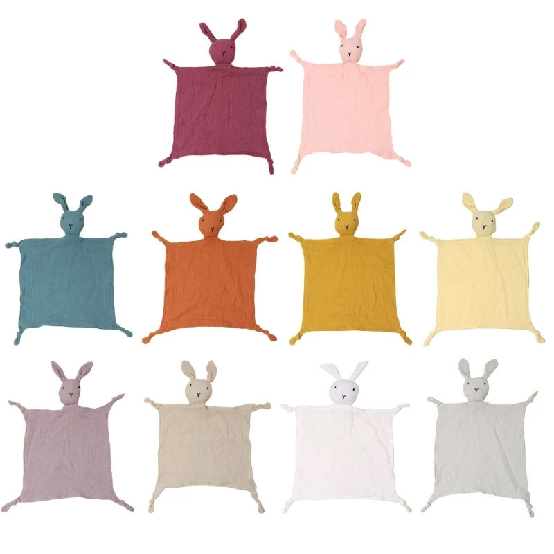 

Baby Security Blankets Unisex Lovey Cotton Blanket Rabbit Kids Sleep Toy Soothe