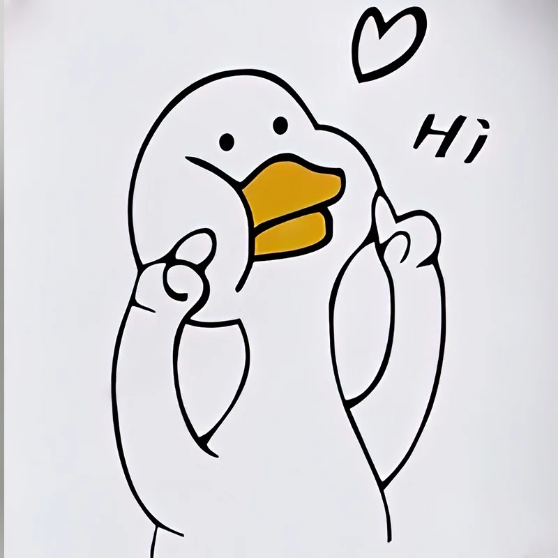 

Самоклеящиеся наклейки с изображением маленькой желтой утки, декоративные водонепроницаемые наклейки для креативного дома, украшения для стен, маленькие желтые