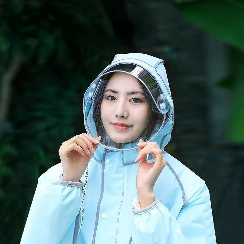 

Неодноразовый плотный дождевик из ЭВА, длинный дождевик для электромобиля, мужской и женский мужской уличный походный дождевик