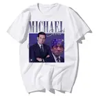 Майкл Скотт, веселая и забавная модная Новая повседневная футболка в стиле Харадзюку с коротким рукавом, летняя свободная хлопковая мягкая уличная одежда, универсальный наряд