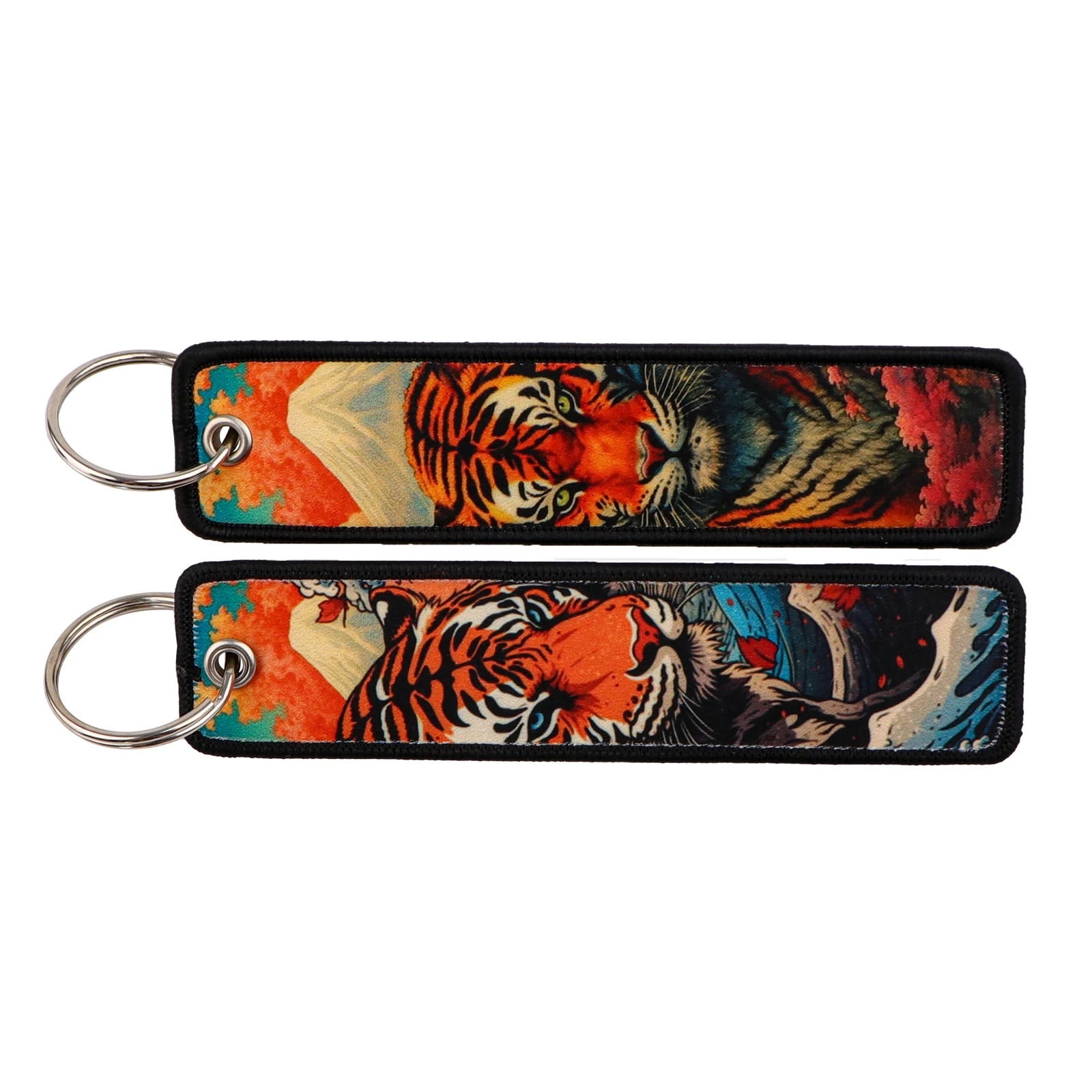 Цепочка для ключей Fierce Tiger мужчин и женщин оригинальный аксессуар с вышивкой