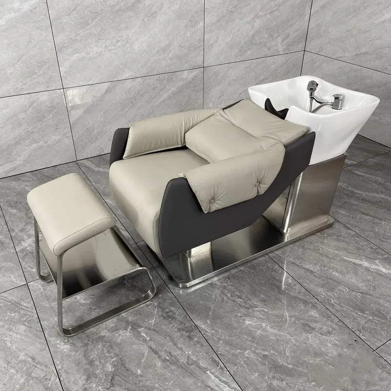 

Haircut Stylist Shampoo Chair Salon Hairdressing Full Reclining Chair For Washing Hair Treatment Stoelen Spa Furniture XY50SC