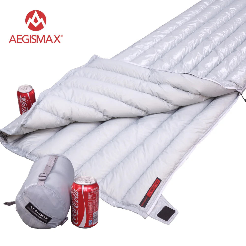 AEGISMAX E длинный черный спальный мешок Сверхлегкий 95% гусиный пух FP800 для