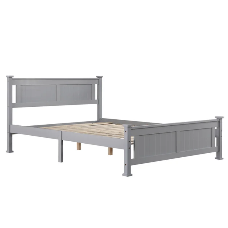 

Vertical Pattern Decorative Core Board Bed Grey Queen