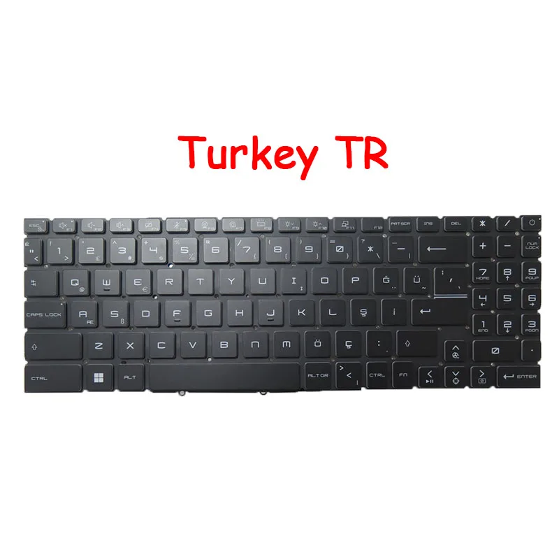 Клавиатура для ноутбука с RGB-подсветкой США Великобритания GR FR IT JP MSI CreatorPro Z17 A12U