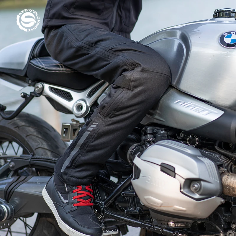 SFK зимние мужские мотоциклетные брюки из хлопка теплые быстросъемные