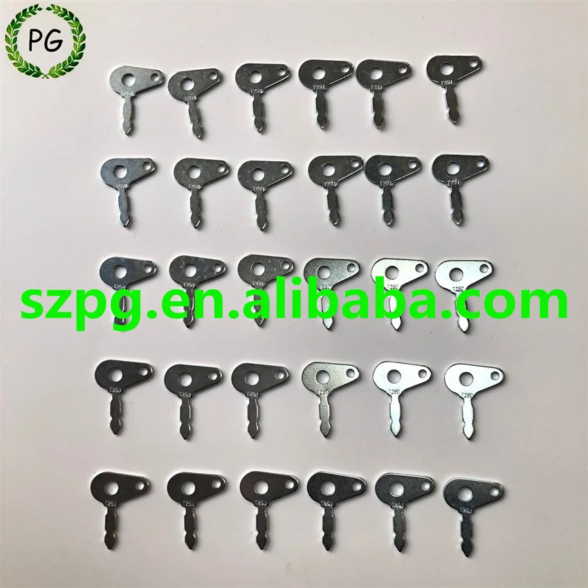 

30PCS T250 Excavator Key For Lucas Benford Terex Cace Ford Massey Ferguson Master Plant 54324157