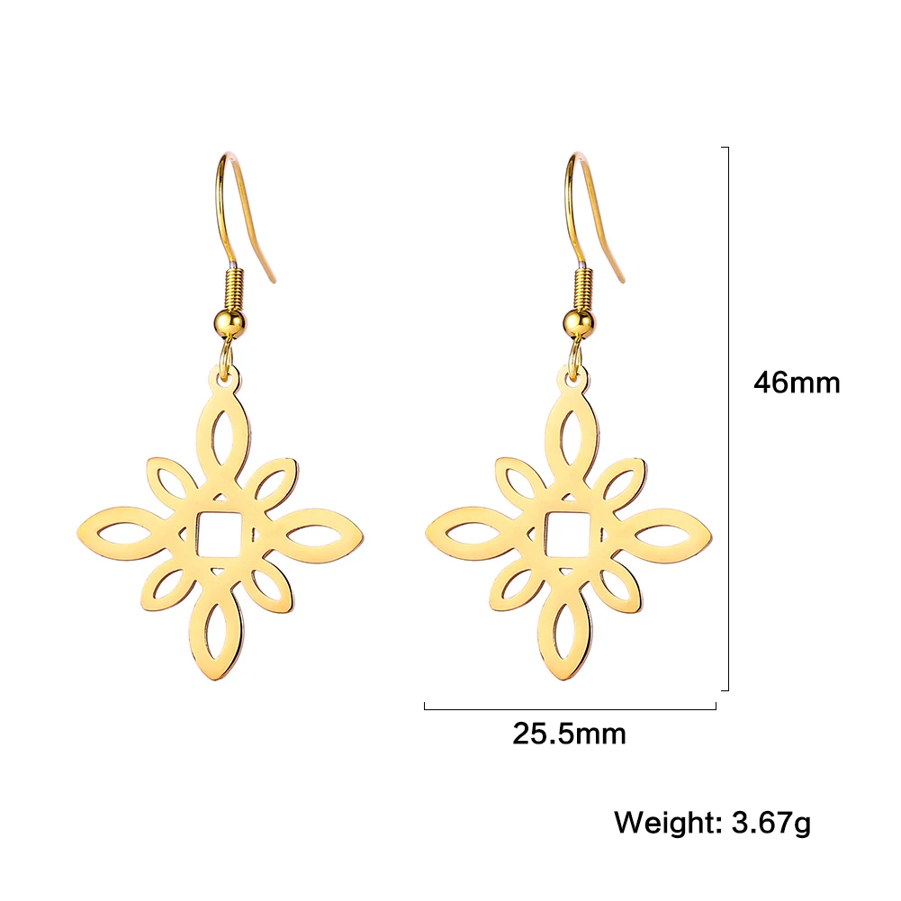 Висячие серьги в кельтском стиле с узелком для женщин геометрический крест из