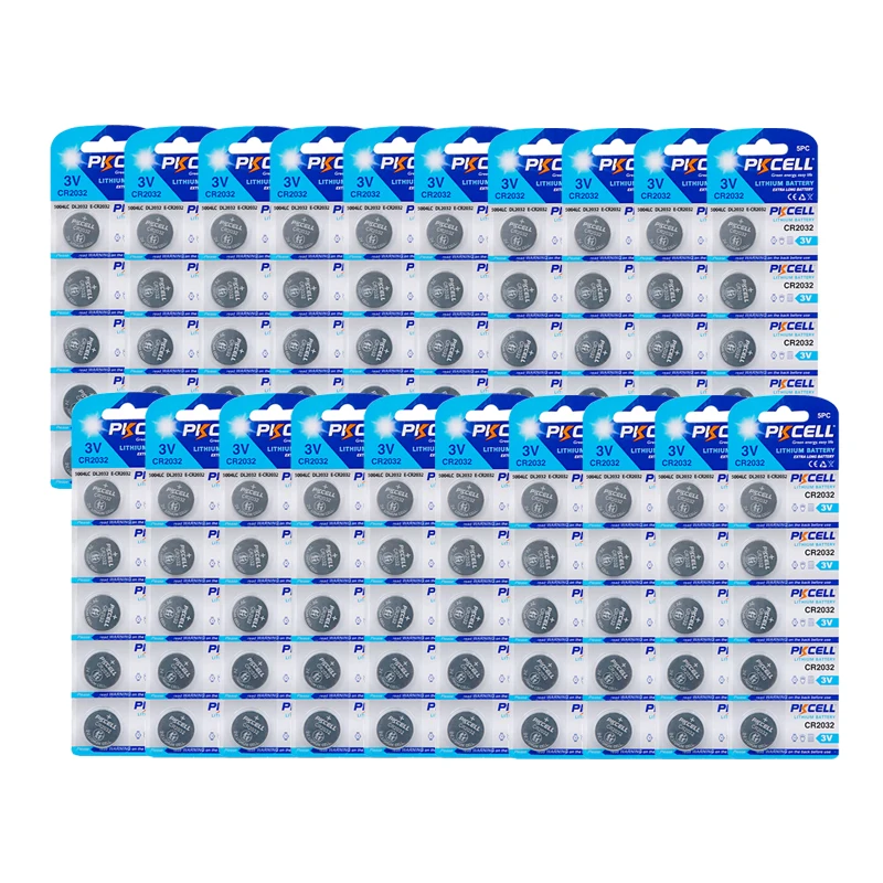 

20PC/50PC/100PC/200PC CR2032 3V Button Batteries BR2032 DL2032 ECR2032 CR 2032 Coin Cell Lithium Battery for Watch Car Remote