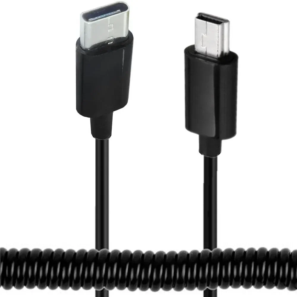 Спиральный спиральный адаптер USB 3.1 C-TYPE мама на 2.0 micro/mini 5P папа Кабель-адаптер 1 0 м 3
