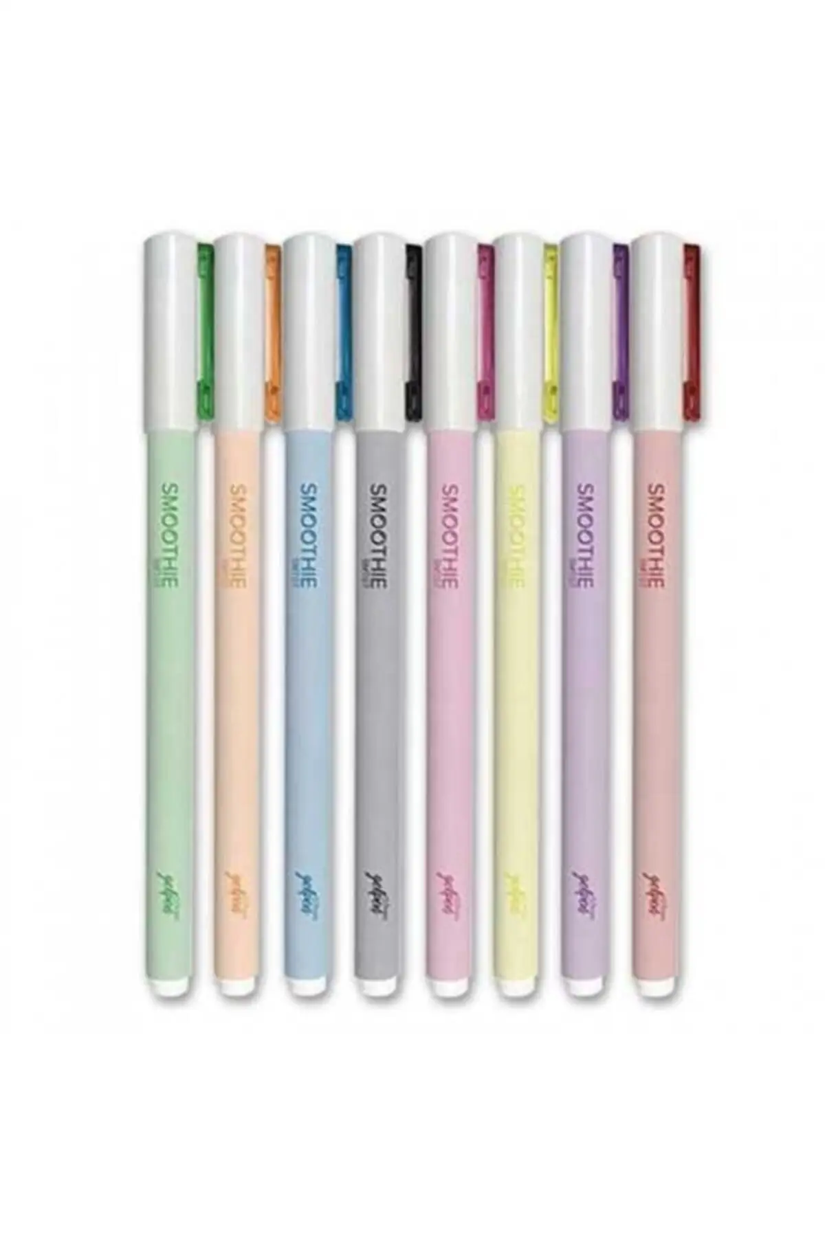 

Smoothie Gel Pen 0.7mm - Set of 8 Pen - Soft & Easy Writing - Pastel Colorful Set - Nice Design - Velvety Feeling When Hold
