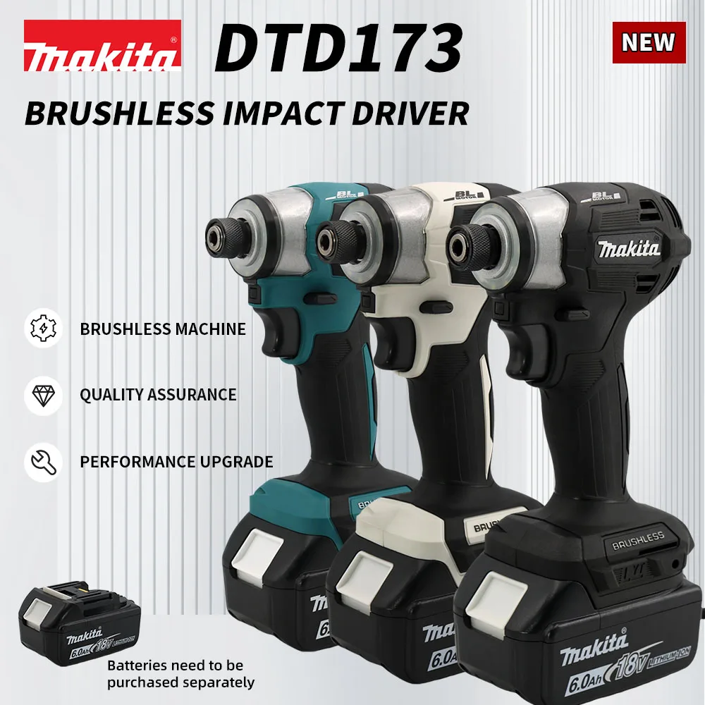 Makita DTD172 180NM 18V Аккумуляторный ударный шуруповерт LXT BL Бесщеточный