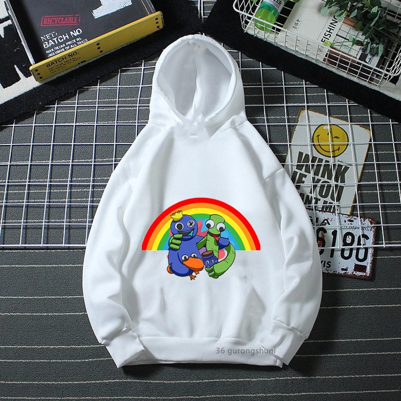 

Funny Children's Hoodies Rainbow Friends Cartoon Print Boys' Hoodies Spring Autumn Winter New Girls Long Sleeve Sweatshirt