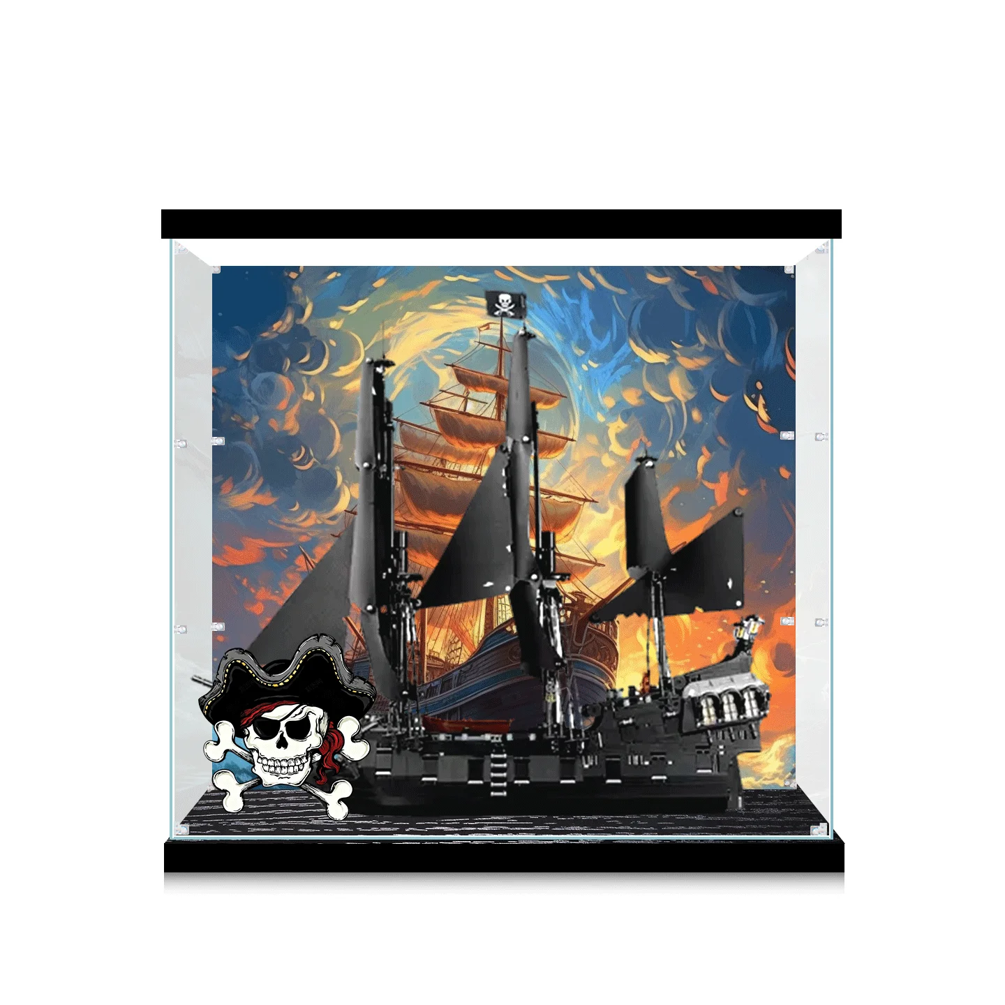 Подходит для LEGO 10365 Пираты Карибского моря: корабль Капитана Джека Спаррока и корабль «Черная Жемчужина», прозрачный пылезащитный чехол для демонстрационного бокса. (art.: 3920dadacec16) - 3920dadacec16