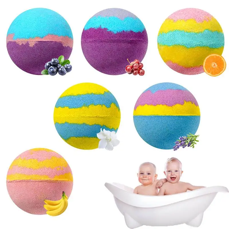 

Colorful Bath Salt Ball Fun Surprise Cartoon 6pcs Bath Salt Ball Gifts Suitable For Snow-theme Parties Wedding Snow-theme