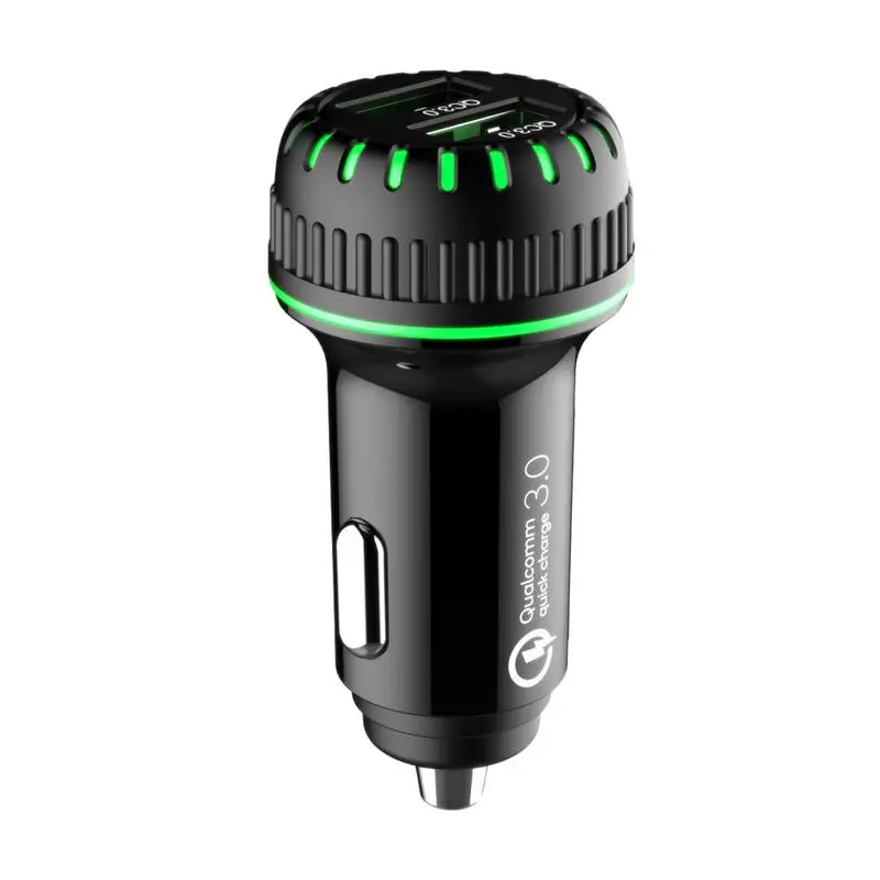

Car Phone Charger Type C Car Charger Fast Charging Fast USB Car Charger Adapter QC 3.0 Dual Port With LED Light USB Car Charger