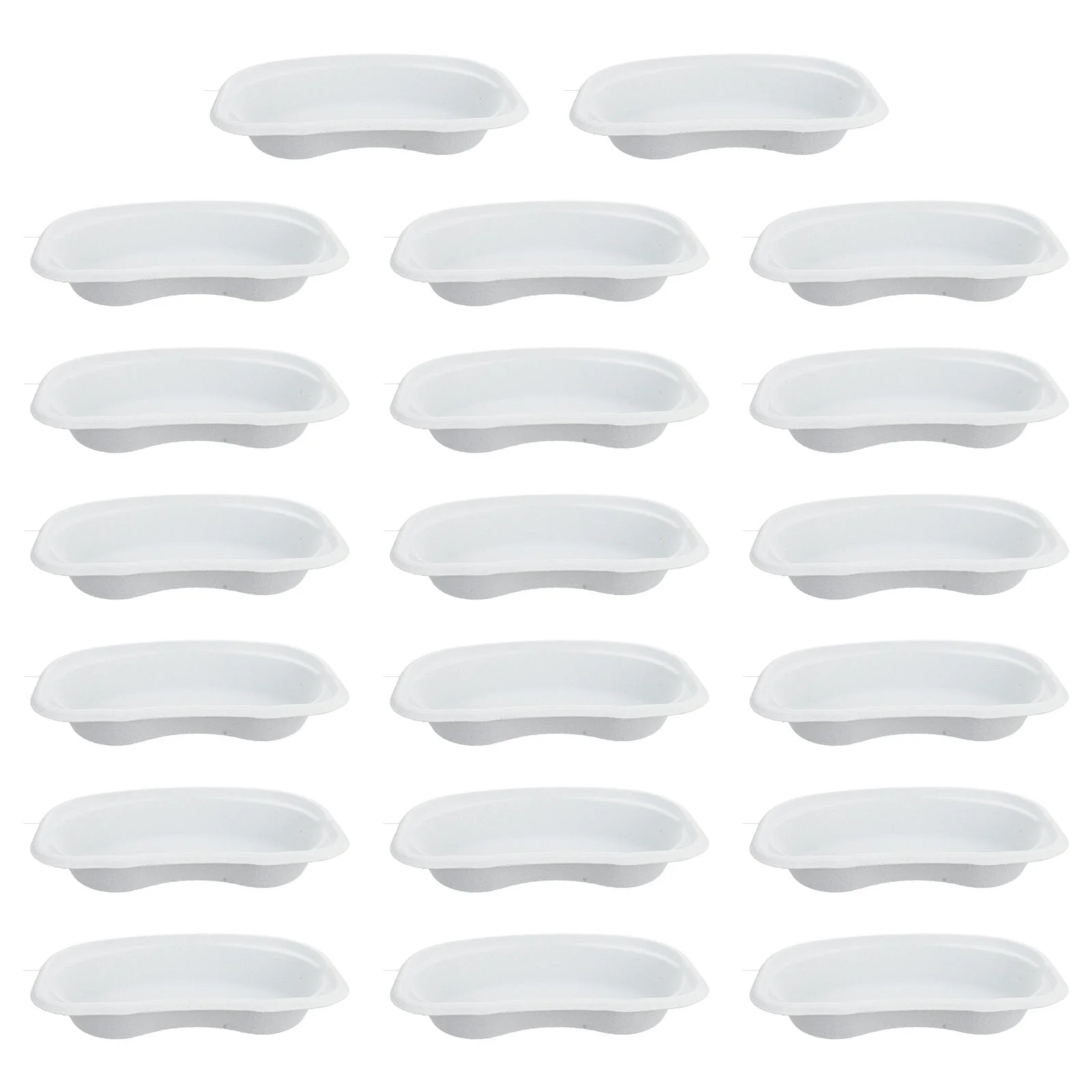 

20pcs Disposable Nursing Plate Useful Storage Plate Kidney Shape Pulp Trays