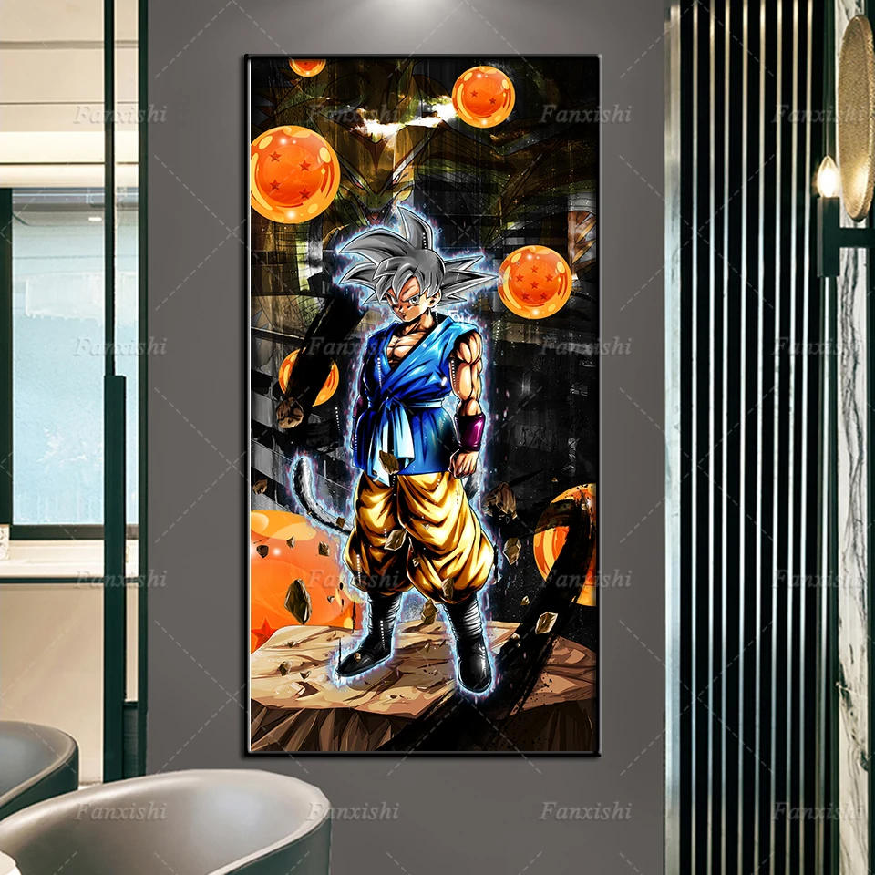 

Anime Poster Dragon Ball Goku Heroes Ultra Instinct Home Decor Wall Canvas Painting Art Prints Modular Pictures For Living Room
