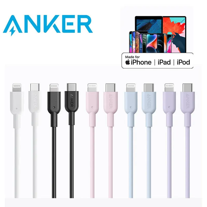 

Anker USB C to Lightning Cable 321 ( MFi Certified) Powerline II for iPhone 14 13 Pro 12 Pro Max 12 11 X XS XR 8 Plus, AirPods P