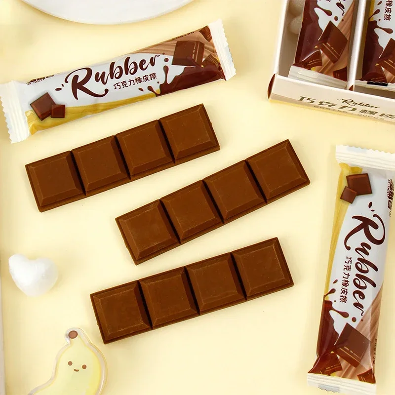 1/2 шт. кавайные резиновые ластики в форме шоколада ластик для коррекции письма