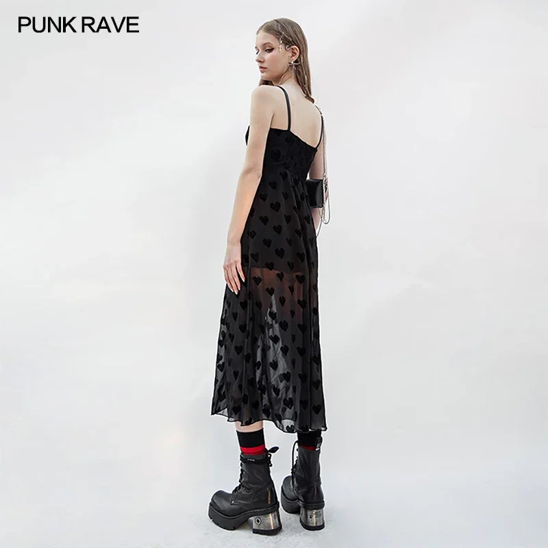 Женское шифоновое платье без рукавов длинное платье-трапеция в готическом стиле