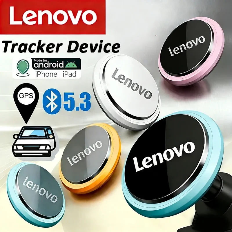 Фото Умный GPS-трекер Lenovo с Bluetooth, устройство для отслеживания движения и предотвращения потерь, сигнализация для кошельков, детей, домашних животных, совместимость с IOS и Android, локатор. №1