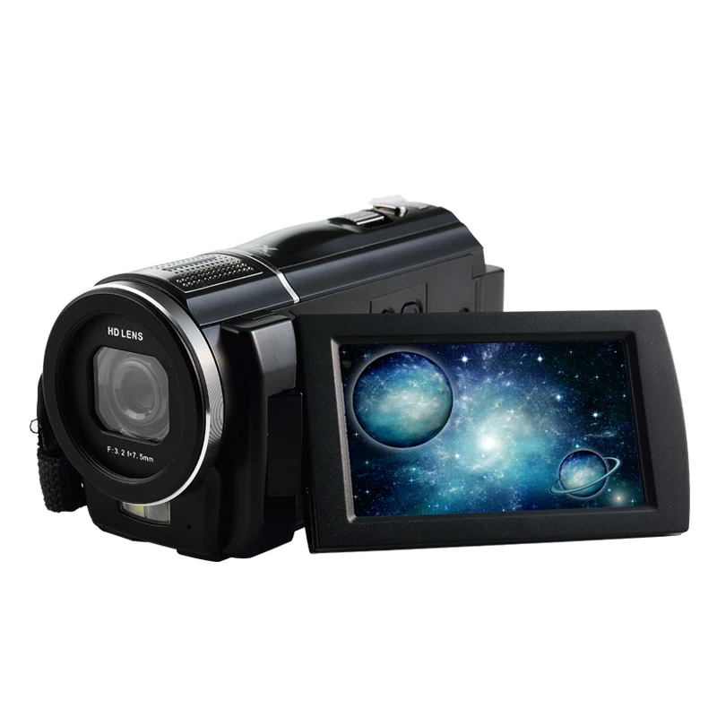 

ORDRO HDV-F5 3,0 "цифровая видеокамера, видеокамера 1080P 24MP 16X, функция стабилизации DV, вращающийся сенсорный экран, ЖК-дисплей, пульт дистанционного ...