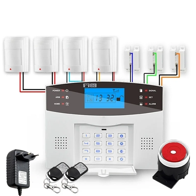 

Wired & Wireless GSM Home Burglar Security Alarm System 433MHz Spanish French English Russian Italian Language Intercom