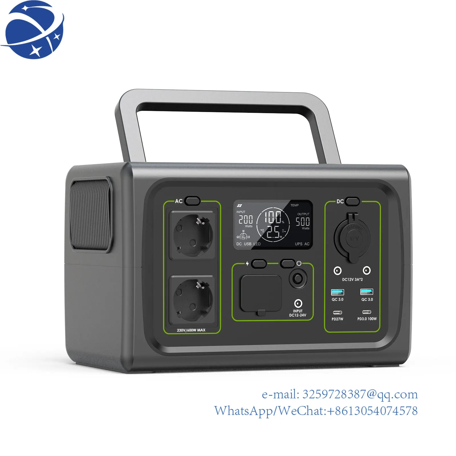 

new design 512Wh LiFePO4 outdoor power solution for camping 600w reliable power source with LED lighting function