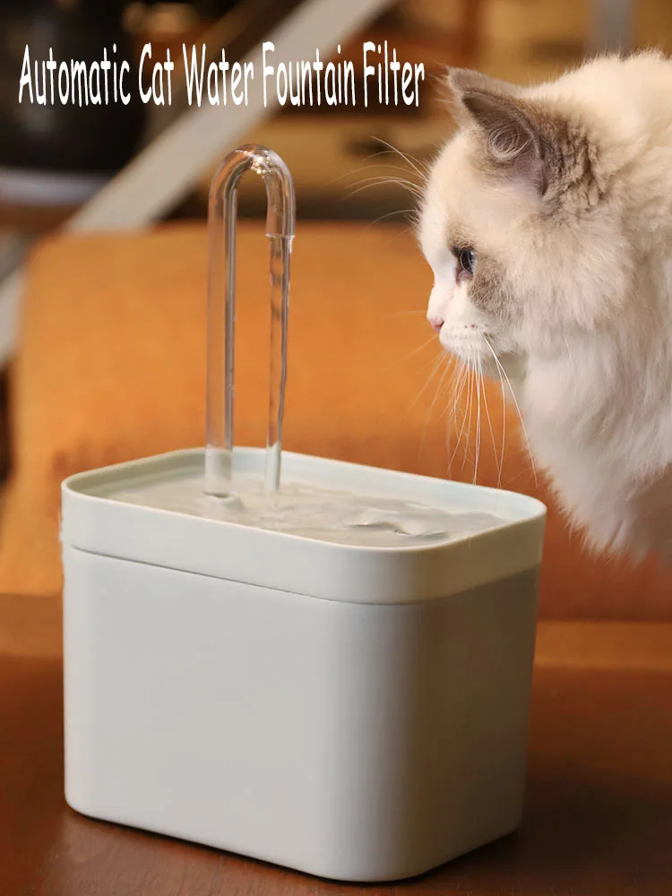 

1.5L Electric Mute Cat Drinker Bowl Cat Water Fountain Auto Filter USB Recirculate Filtring Drinker for Cats Pet Water Dispenser