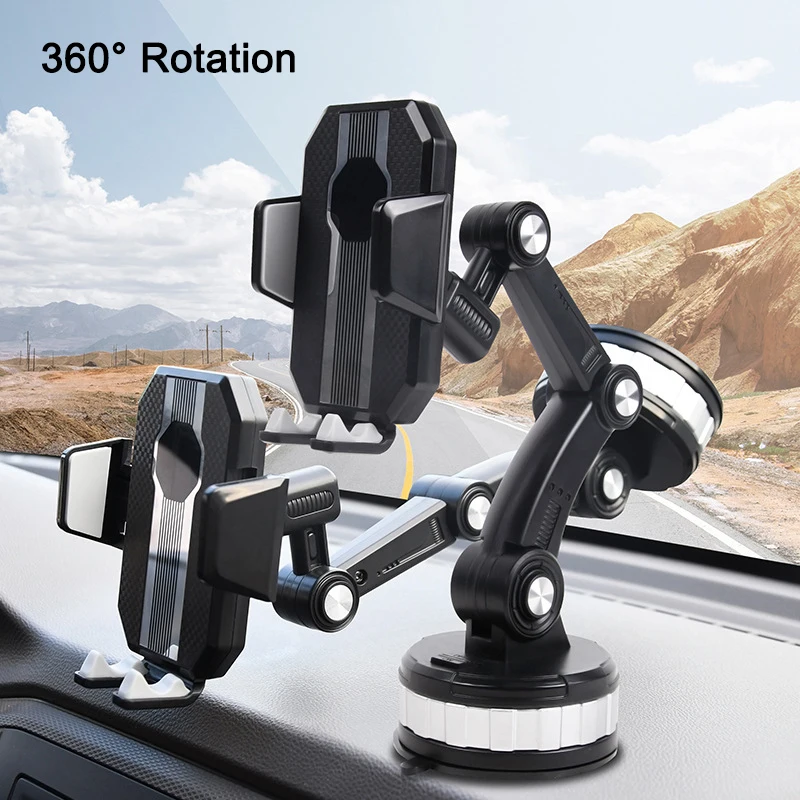 

Sucker Car Phone Holder Mount Stand 360° Rotatable Center Console Windshield Mobile Phone Holder No Magnetic GPS Mount Support