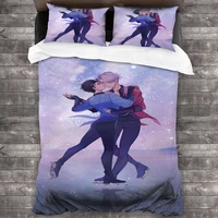 yuri on ice duvet bedding set bed three piece set animationanimalsinger all available home household bedding quilt