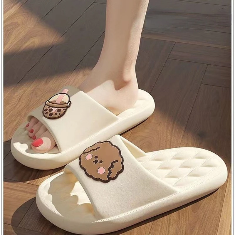 

тапочки женские домашние Облачный Soft Спальня Мужчины и женщины шлепки женские летние Шлепанцы для мужчин и женщин, Нескользящие сандалии на толстой платформе, мультяшный рисунок, для дома и ванны, летние Тапочки