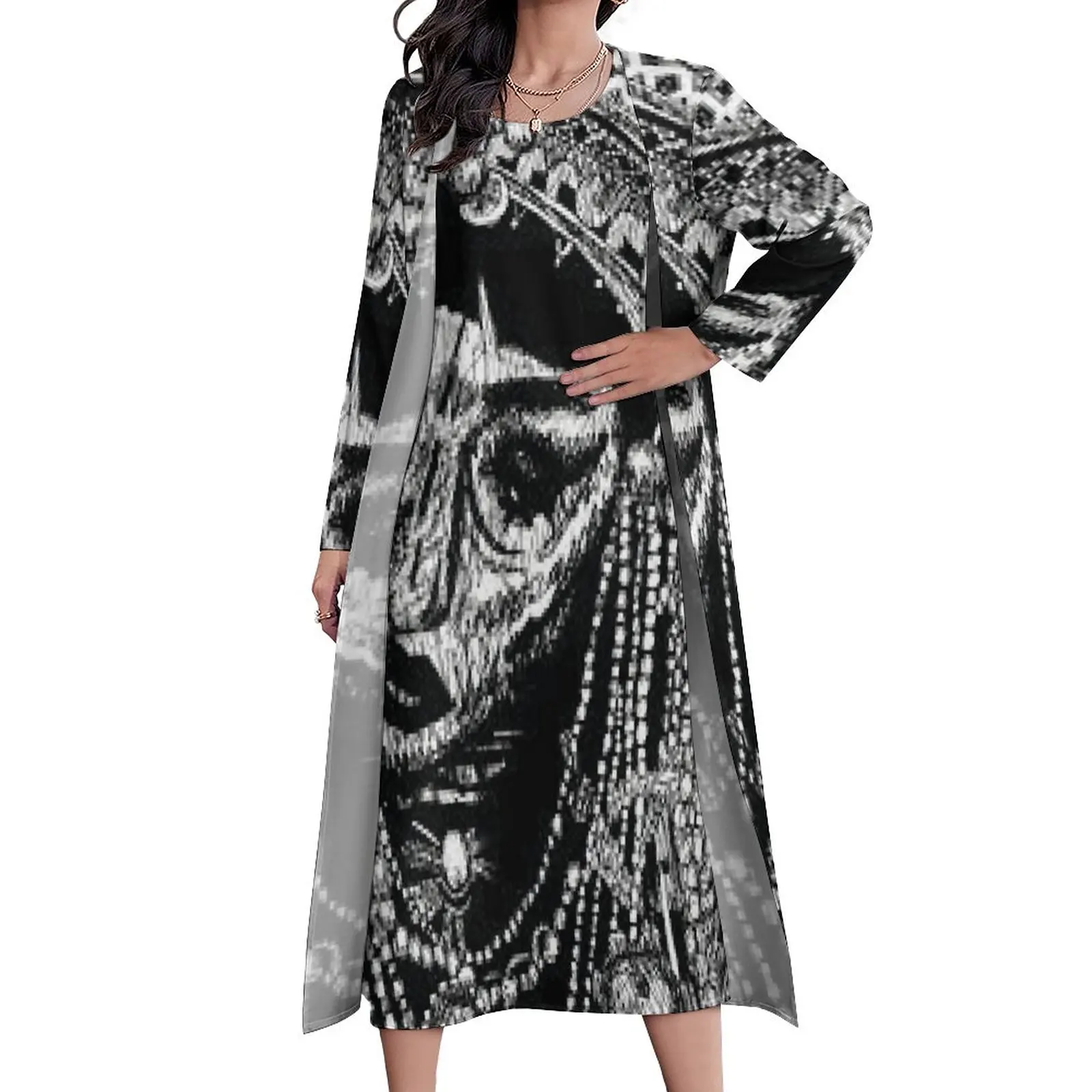 

Jibaro Ugly Dave Dress Love Death Robots Vintage Maxi Dress Two Piece Graphic Boho Beach Long Dresses Street Oversized Vestido