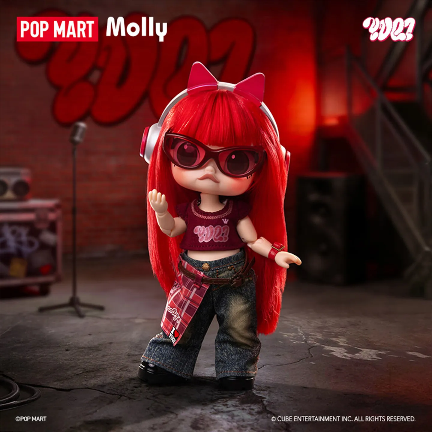 Фото Оригинальная коллекционная фигурка POP MART MOLLY × YUQI Series 1/8, подвижная кукла-игрушка, сюрприз-бокс, подарок для девочек №4