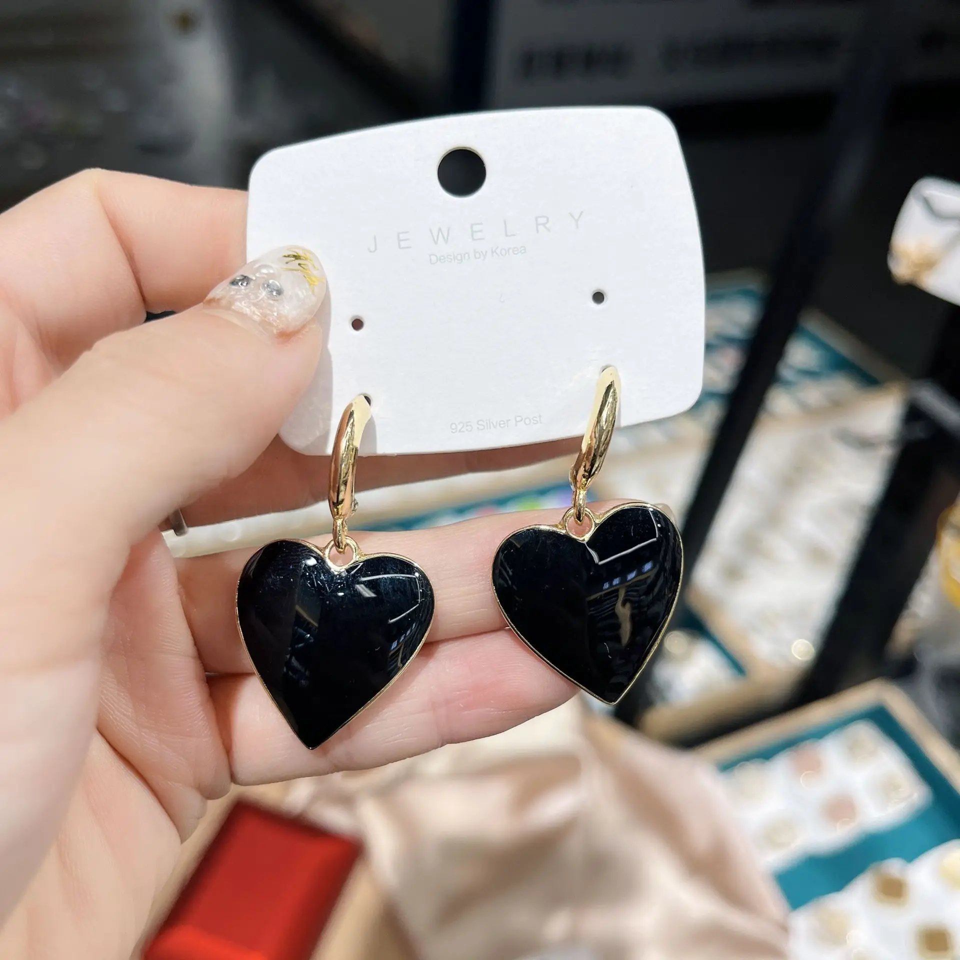 Роскошные корейские модные геометрические висячие серьги Kpop для женщин