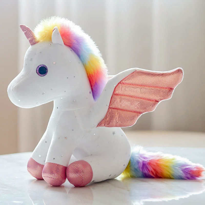 

Kawaii Soft Unicorn Plush Toy Baby Kids Appease Sleeping Pillow Doll Animal Stuffed Birthday Gifts for Girls Children Giant